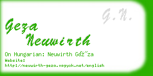 geza neuwirth business card